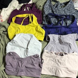 lululemon athletica Sports Bras - Purple, Yellow, Black, White, Gray LOT